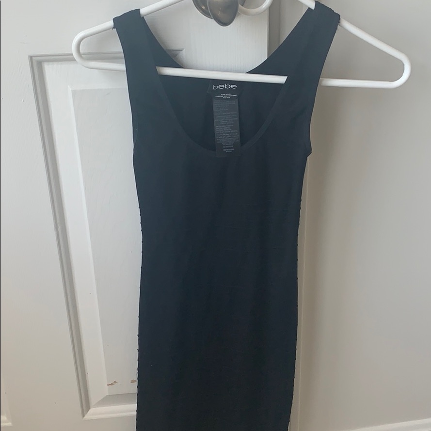 Bebe Body Con Open Back Dress